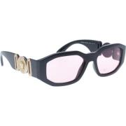 Stijlvolle zonnebril met uniek ontwerp Versace , Black , Dames