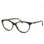 Stijlvolle Bril in Donker Havana Multicolor Fendi , Black , Dames