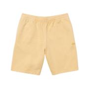 Gele Fleece Logo Shorts Lacoste , Yellow , Heren