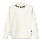 Sweatshirt met logo Palm Angels , White , Heren
