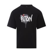 Zwart Graffiti-Style T-shirt Kiton , Black , Heren