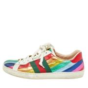 Pre-owned Leather sneakers Gucci Vintage , Multicolor , Heren