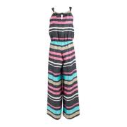 Multicolor Gestreepte Wijde Jumpsuit YES ZEE , Multicolor , Dames