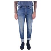 Vintage Katoenen Skinny Jeans PT Torino , Blue , Heren