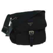 Pre-owned Nylon shoulder-bags Prada Vintage , Black , Dames