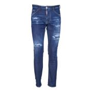 Blauwe Broek met Pinafore Metal Dsquared2 , Blue , Heren