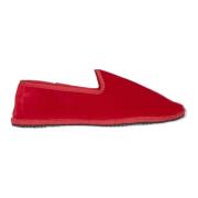 Rode Fluwelen Damesschoenen Effen Kleur Gallo , Red , Dames