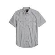 Marine Slim Shirt Korte Mouw G-star , Gray , Heren