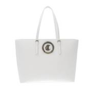 Metalen Cirkel Shopper Tas Just Cavalli , White , Dames