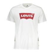 Wit Katoenen T-Shirt met Print Levi's , White , Heren