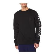 Heren Sweatshirt met Logomouw Tommy Hilfiger , Black , Heren