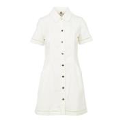 Denim Cutout Jurk Tommy Hilfiger , White , Dames