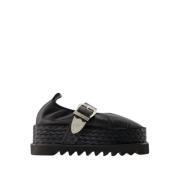 Zwarte Leren Loafers - Amandelvormige Neus Toga Pulla , Black , Dames