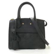 Pre-owned Leather shoppers Louis Vuitton Vintage , Black , Dames