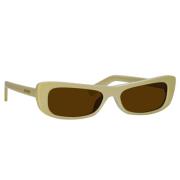 Stijlvolle Zonnebril Capri Model Jacquemus , Beige , Unisex