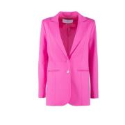 Fuchsia Milano Jas met Diepe Revers Nenette , Pink , Dames