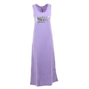 Mouwloze Jurk met Logo Gaëlle Paris , Purple , Dames