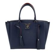 Pre-owned Leather totes Louis Vuitton Vintage , Blue , Dames