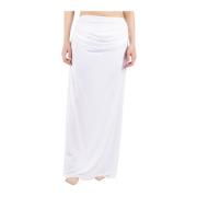 Witte Midi Jersey Draperen Rok Magda Butrym , White , Dames