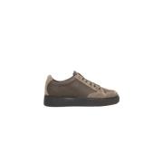 Beige Leren Sneakers met Zijlogo Cerruti 1881 , Beige , Heren