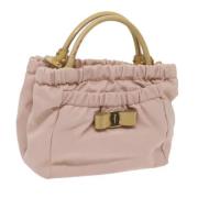 Pre-owned Nylon handbags Salvatore Ferragamo Pre-owned , Pink , Dames