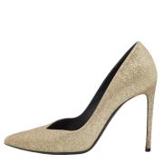Pre-owned Fabric heels Yves Saint Laurent Vintage , Yellow , Dames