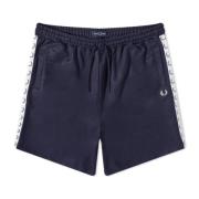 Heren Track Tape Shorts Fred Perry , Blue , Heren