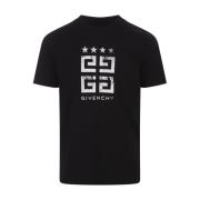 Zwart T-shirt met 4G Stars Givenchy , Black , Heren
