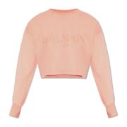 Sweatshirt met logo Balmain , Pink , Dames