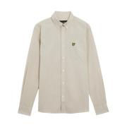 Knoopsluiting Linnen Overhemd Regular Fit Lyle & Scott , Beige , Heren