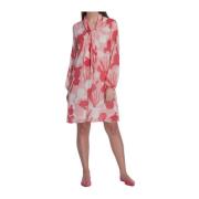 Bloemenprint Avondjurk met Strik Marella , Multicolor , Dames