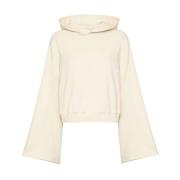 Beige Hoodie met Wijde Mouwen MM6 Maison Margiela , Beige , Dames