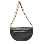 Pre-owned Leather shoulder-bags Burberry Vintage , Black , Dames