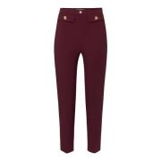 Anklebroek met gouden knopen Elisabetta Franchi , Red , Dames