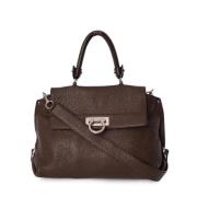 Pre-owned Leather shoulder-bags Salvatore Ferragamo Pre-owned , Brown ...