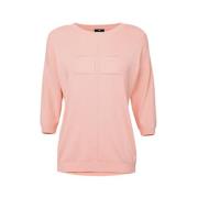 Oversized top met reliëflogo Elisabetta Franchi , Pink , Dames