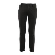 Slim Fit Heren Katoenen Broek Entre amis , Black , Heren