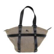 Pre-owned Canvas handbags Burberry Vintage , Beige , Dames