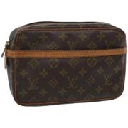 Pre-owned Canvas clutches Louis Vuitton Vintage , Brown , Dames