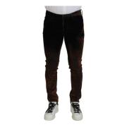 Bruine Skinny Denim Jeans Dsquared2 , Brown , Heren