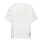 T-shirt met logotoepassing Helmut Lang , White , Heren