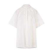 Witte Katoenmix Poplin Overhemd Jil Sander , White , Dames