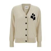 Beige Cardigan V-Hals Sweater Isabel Marant Étoile , Beige , Dames