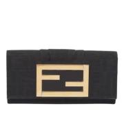 Pre-owned Canvas wallets Fendi Vintage , Black , Dames