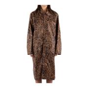 Luipaardprint Regenjas Vetements , Brown , Dames