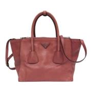 Pre-owned Leather totes Prada Vintage , Red , Dames