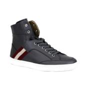 Donkergrijze Hi Top Sneaker met Rood Beige Bally , Black , Dames