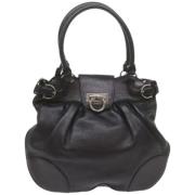 Pre-owned Leather handbags Salvatore Ferragamo Pre-owned , Black , Dam...