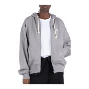 Rits Hoodie Licht Grijs Melange Acne Studios , Gray , Dames