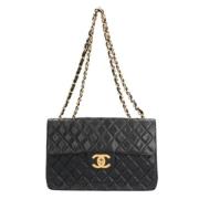 Pre-owned Leather chanel-bags Chanel Vintage , Black , Dames